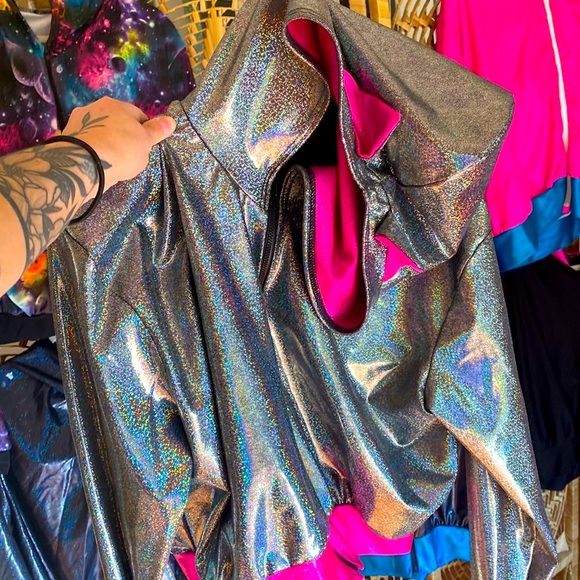 1/6 Different Kimberly Jackets by Coquetry Clothing L/XL Holographic $135 Each - Picture 5 of 17